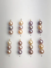 Edison Pearl Pendants on 14K Gold, Natural Color, 10-11mm, Made in Hawaii (547 No. 1-8)