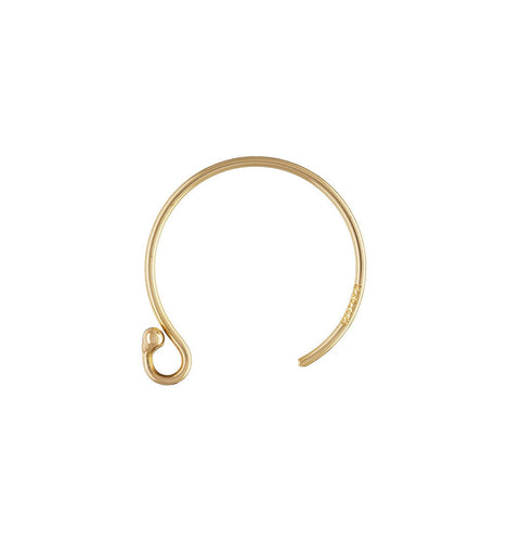 Circle Ball End Ear Wire GP, 14k gold filled. #4006401