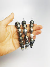 Tahitian Pearl Bracelet on Leather - 16mm to 10mm (395 No. 1-3)