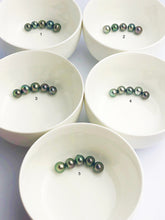 5 Pearls - Multicolor Tahitian Peacock Loose pearls - Semi-Round to Oval - A+ Quality - 10 to 11mm (#587 No. 1-6)