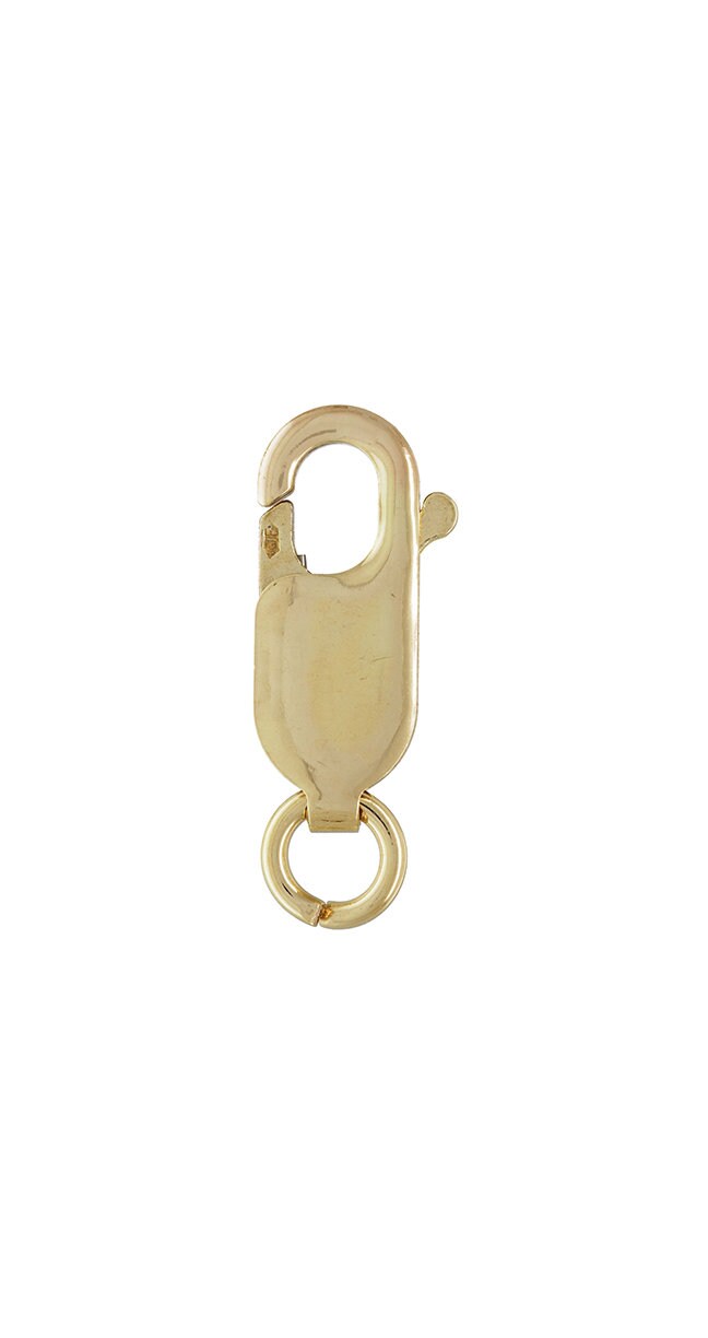 Lobster Claw #4 (5.2x13.5mm) w/Ring, 14k gold filled. Sterling Silver #4001440R