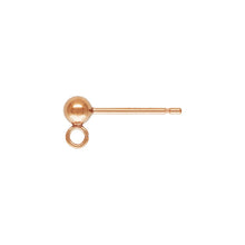 3.0mm Ball Earring w/Ring RGP, 14k gold filled. Made in USA #4806230R