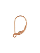 Plain Leverback w/Ring RGP, 14k gold filled.  #4807050