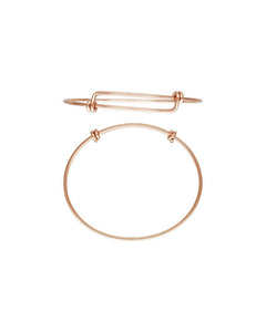 7.0-8.5" 1.65mm Adjustable Bangle, 14k gold filled. Made in USA #4821657L