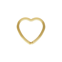 10.0mm Heart Jump Ring Closed GP,  14k gold filled. Made in USA. #400H10C