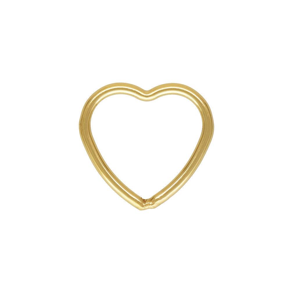 10.0mm Heart Jump Ring Closed GP,  14k gold filled. Made in USA. #400H10C