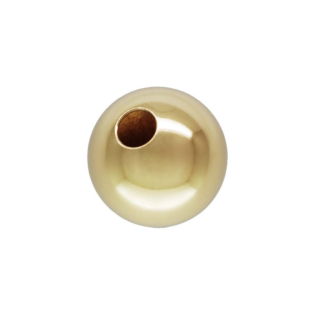 7.0mm Bead 1.8mm Hole, 14k gold filled. Made in USA. #4004770