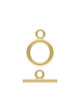 9mm Ring Toggle Set (1.3mm wire) GP, 14k gold filled. Made in USA. #4002032SET
