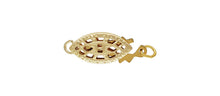6.0x12.3mm Oval Filigree Pearl Clasp, 14k gold filled. Made in USA. #4003566A