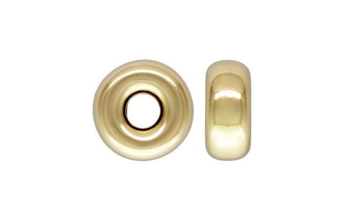 3.2x1.6mm Rondelle 1.0mm Hole,  14k gold filled. Made in USA. #4004530