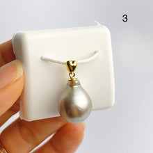 13-15mm Tahitian Pearl Pendants on 18K Gold Plated Sterling Silver (450 No. 1-4)