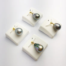 13-14mm Tahitian Pearl Pendants on 18K Gold Plated Sterling Silver (451 No. 1-4)
