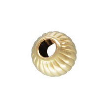 3.0mm Straight Corrugated Bead 1.4mm Hole, 14k gold filled. Made in USA. #4004730C