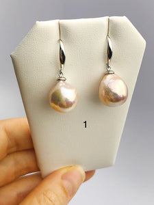 All Natural Edison Freshwater Baroque Pearl Drop Earrings on 925 Sterling Silver (478 No. 1-3)