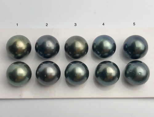 13mm Tahitian Pearls Round, A Quality, Loose Matched Pairs 13mm (487)