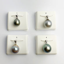 12-14mm Tahitian Pearl Pendants on 925 Sterling Silver (495 No. 1-4)