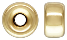 6.0x3.4mm Rondelle 1.5mm Hole, 14k gold filled. Made in USA. #4004560