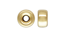 6.0x3.4mm Rondelle 1.5mm Hole, 14k gold filled. Made in USA. #4004560