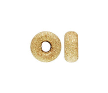 3.0mm Stardust Rondelle 1.0mm Hole, 14k gold filled. Made in USA. #4004530S