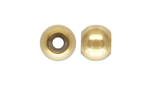 4.0mm Smart Bead 2.0mm Hole 1.5mm Fit, 14k gold filled. Made in USA. #4004840I