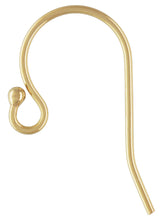 Ball End Ear Wire (0.76mm) GP, 14k gold filled, sterling silver,  #4006419