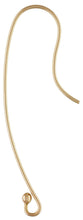 Long Ball End Ear Wire GP,  14k gold filled. Made in USA. #4006402
