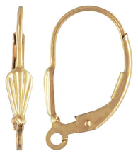 Shell Leverback w/Ring GP, 14k gold filled. #4007095