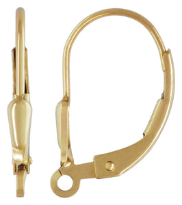 Tear Drop Leverback w/Ring GP, 14k gold filled, Sterling silver. #4007080