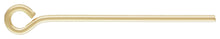 Eyepin 22ga .025x.75"(0.64x19.05mm), 14k gold filled. Made in USA. #4005468