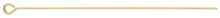 Eyepin 22ga .025x2.0"(0.64x50.8mm), 14k gold filled. Made in USA. #4005459