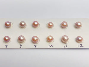6-7mm Pairs Edison Matched Pearls, AA, Near Round, Natural Color (596)