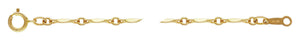 18" Dapped Bar Chain 1.3mm, 14k gold filled. Made in USA. #401242018L