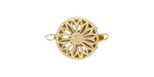 12.0mm Round Filigree Pearl Clasp, 14k gold filled. Made in USA. #4003572