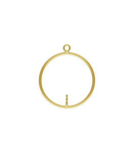 25mm Round Drop w/O 6x4.0mm Peg, 14k gold filled. Made in USA. #4003525P