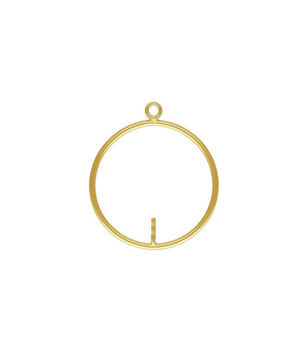 15mm Round Drop w/O 6x4.0mm Peg, 14k gold filled. Made in USA. #4003515P