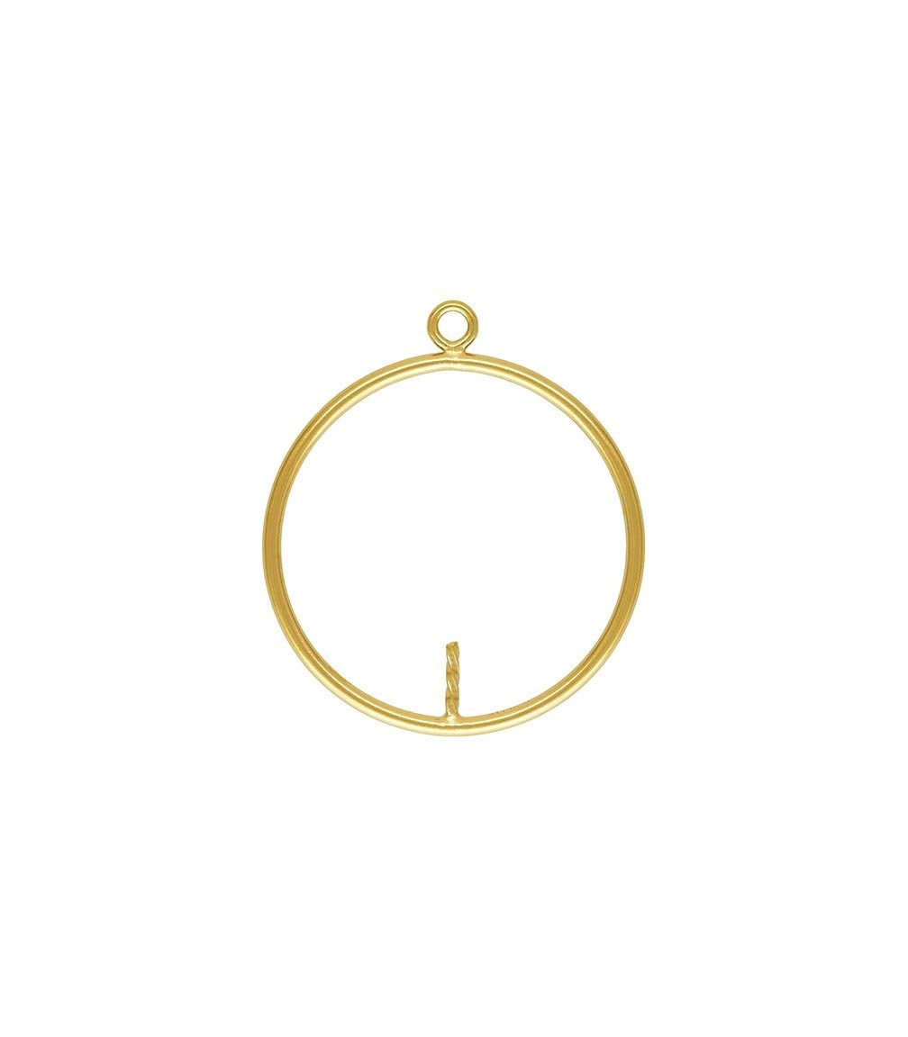 15mm Round Drop w/O 6x4.0mm Peg, 14k gold filled. Made in USA. #4003515P