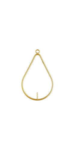 29x20mm Teardrop w/ 0.6x4.0mm, 14k gold filled. Made in USA. #4003506P