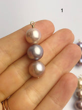 Edison Pearl Pendants on 14K Gold, Natural Color, 10-11mm, Made in Hawaii (547 No. 1-8)