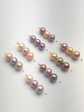 Edison Pearl Pendants on 14K Gold, Natural Color, 10-11mm, Made in Hawaii (547 No. 1-8)