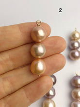 Edison Pearl Pendants on 14K Gold, Natural Color, 11-13mm, Made in Hawaii (548 No. 1-8)