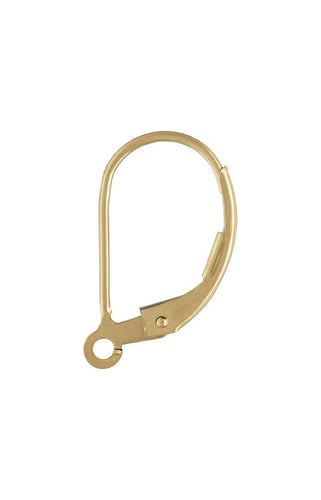 Plain Leverback w/Ring GP, 14k gold filled. #4007050