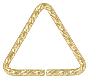 Triangle Sparkle Jump Ring 0.89x10mm, 14k gold filled. Made in USA. #4004420TRP1