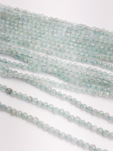 HALF OFF SALE - Aquamarine Gemstone Beads, Full Strand, Semi Precious Gemstone, 13"