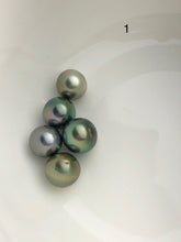 5 Pearls - Multicolor Tahitian Peacock Loose pearls - Semi-Round to Oval - A+ Quality - 10 to 11mm (#565 No. 1-6)