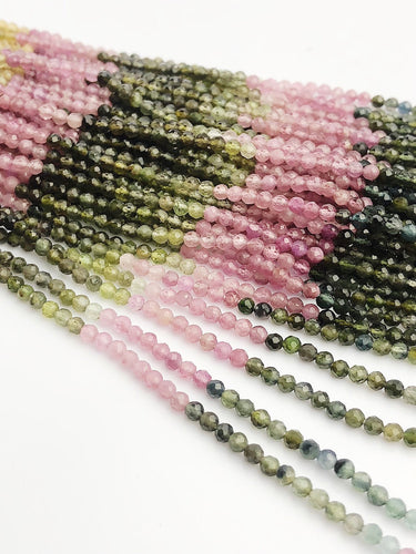 HALF OFF SALE - Tourmaline Gemstone Beads, Full Strand, Semi Precious Gemstone, 13