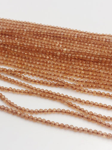 HALF OFF SALE - Sunstone Gemstone Beads, Full Strand, Semi Precious Gemstone, 13