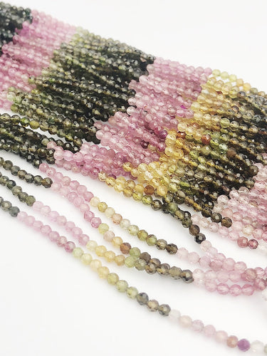 HALF OFF SALE - Watermelon Tourmaline Gemstone Beads, Full Strand, Semi Precious Gemstone, 13