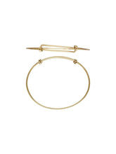 8.0-9.5" 1.65mm Adjustable Bangle,  14k gold filled. Made in USA. #4021658L