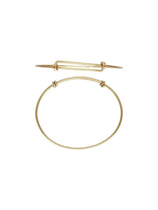 8.0-9.5" 1.65mm Adjustable Bangle,  14k gold filled. Made in USA. #4021658L