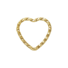 10.0mm Heart Sparkle Jump Ring Closed GP, 14k gold filled. Made in USA. #400H10P1C